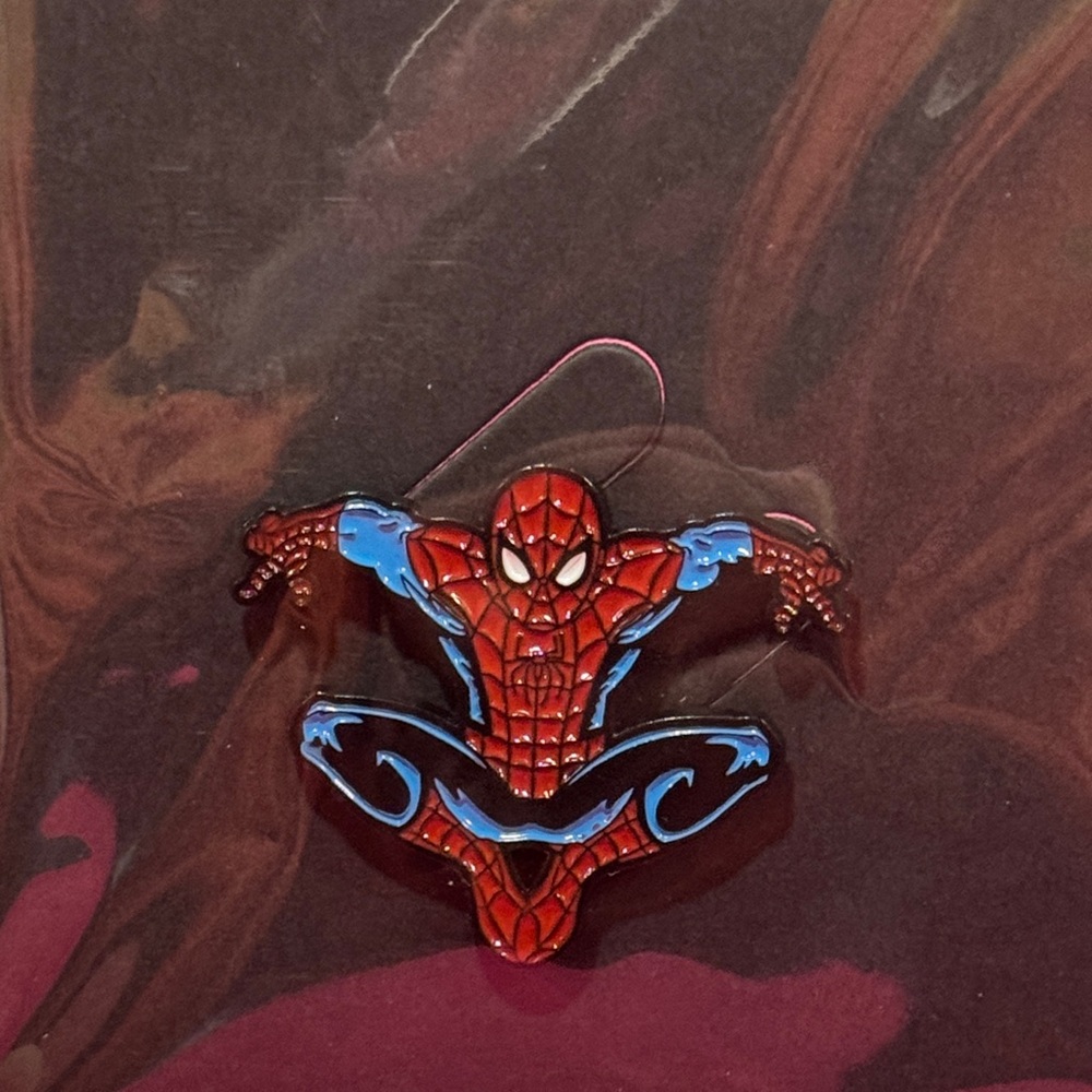 3 for $15 on select pins 
Marvel Spider-Man Red and Blue Brooch